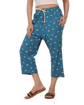 ALIVEE Women’s Ocean Breeze Cotton Capri Pants with Pockets